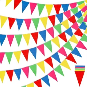 Happy Birthday Banner Polyester String Bunting Flags Decorations Party Supplies String Flags