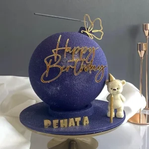Happy Birthday Cake Topper Side Acrylic Party Supplies Decorations for Kids Butterfly Cake Topper Photos
