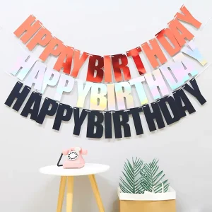 Happy Birthday Letter Banner Children’s Birthday Party Decoration Supplies