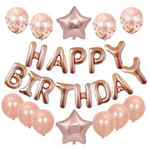 Happy Birthday Party Balloons Decoration Set Festive Party Decoration Latex Aluminum Foil Balloon