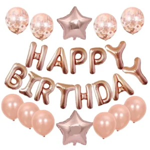 Happy Birthday Party Balloons Decoration Set Festive Party Decoration Latex Aluminum Foil Balloon