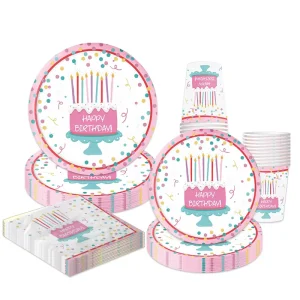 Happy Birthday Party Supplies Disposable Tableware Party Set