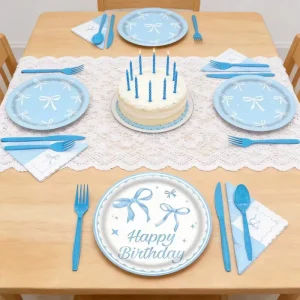 Happy Birthday Party Supplies Set Kit Plates Napkins Cups Tablecloth Banner for Boys and Girls Birthday Party Decorations
