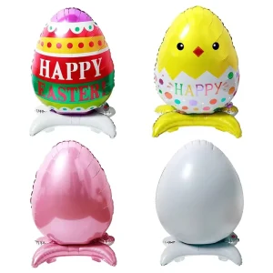 Happy Easter Baby Shower Foil Balloons Welcome Angel Boy Girl with Easter Egg Single Item Party Decorations