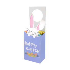 Happy Easter Cute Rabbit Printing Door Hanger Treat Holder Paper Decoration