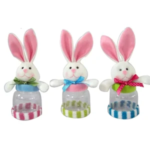 Happy Easter Day Candy Gift Bottle Bunny Easter Candy Jars