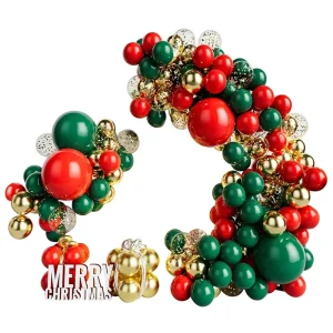 Happy Merry Christmas Themed Decoration Party Decor Supplies Balloon Balloon Arch Garland Kits Set for Event