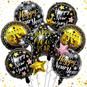 Happy New Year Aluminum Film Balloon Party Decoration and Decoration Balloon Decoration
