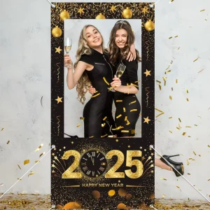 Happy New Year Background Banner Happy New Year Backdrop Party Decorr Eve Party Backdrop Supplies New Year Props for Photos
