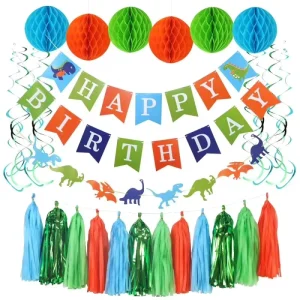 Happy New Year Birthday Banner Dot Paper Garland Mixed Color Adult Party Favor Party Supplies Decorations Set