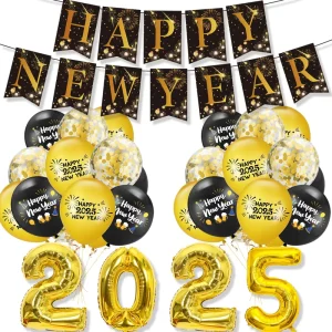 Happy New Year Decorations Party Banner Balloon Bunting Set Decoration