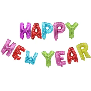 Happy New Year Foil Balloon Decoration Party Balloon Children’s Home Decoration Party Set