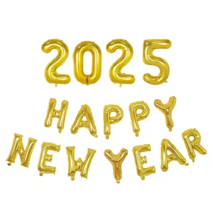 Happy New Year Foil Balloon Set New Year Balloon for New Year Party Decoration
