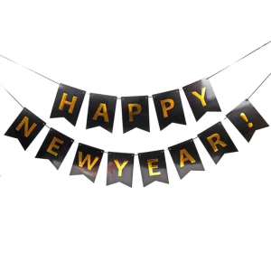Happy New Year Party Banner Decoration Flag String Garlands