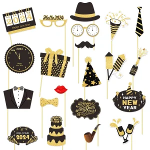 Happy New Year Photo Booth Props New Years Eve Party Decoration Photo Props Party Supplies