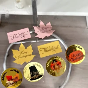 Happy Thanksgiving Cupcake Topper Fall Harvest Cake Topper Acrylic Autumn Maple Leaves Pumpkin Turkey Cupcake Decor