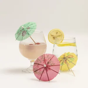 Hawaiian Umbrella Picks Tropical Theme for Luau Birthday Party