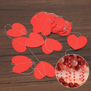 Heart Paper Wedding Love Decoration Hanging String Valentine’s Day Wedding Party Decoration