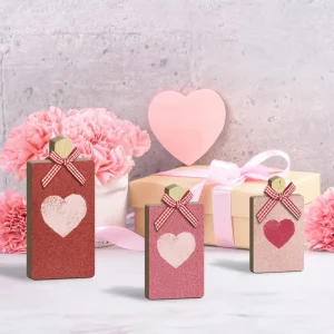 Heart Romantic Valentine’s Day Miss You Love You Irregular Shape Tabletop Decoration Set for Couple Gift Idea