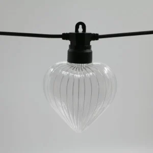 Heart Shaped High Bright Energy Saving Replaceable Panel & Shade Dimmable Bulb Festoon Light Holiday Decor Light