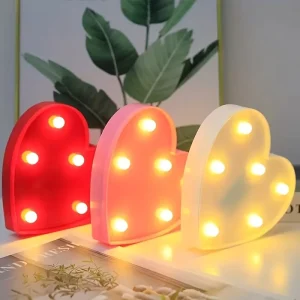 Heart Shaped LED Love Light for Valentine’s Day Wedding Birthday & Party Decorations & Proposals Holiday Gift Idea