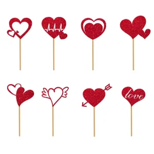Heart-Shaped Valentine’s Day Wedding Cupcake Decorations
