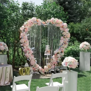 Heart Shaped Wedding Arch Stand Iron Decorations for Ceremony Weddings