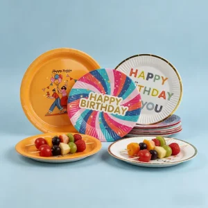 Heat Resistant Unbleached Dinner Lunch Factory Price Picnic Bbq Microwave Safe Eco Friendly Paper Plate