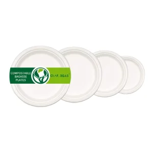 Heavy Duty Grease Resistant Disposable Biodegradable Compostable Fast Food Takeaway Supply Paper Plates with Lid