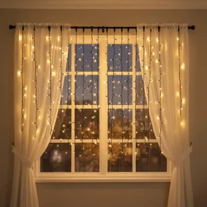 Heavy Duty Led Curtain String 3×3 One Mode IP44 IP67 10m Drop Waterfall Wedding Lights Indoor Outdoor Christmas App Remote