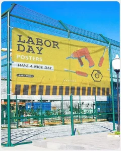 High Definition Printed Lightweight Portable Customizable Easy Install Mesh Banner for Music Festival