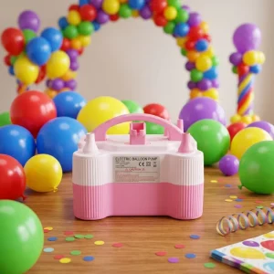 High Efficiency Portable Electric Balloon Blower Pump Dual Nozzle Inflator Household Balloon Inflator Tool