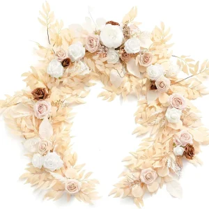 High Quality 1.8 Meters Long Silk Handmade Elegant Vintage Rose Garland Artificial Hanging Floral Vines Wedding Home New Arrival