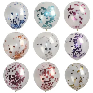 High Quality 18 Inch Eco Friendly Confetti Latex Balloons for Halloween and Christmas Party Decorations