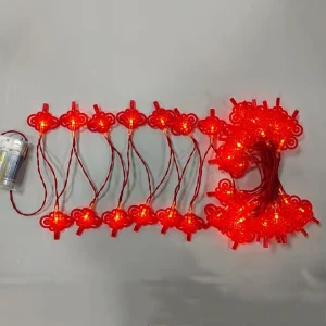 High Quality 50L Battery Operated LED Chinese Knot Light Holiday String Lighting for Spring Festival Beaming