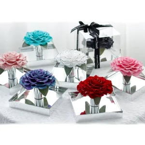 High Quality 9 10cm Stabilized Preserved Roses Acrylic Box Forever Valentine’s Day Mother’s Day Graduation New Year Christmas