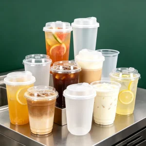 High Quality 92mm Cold Drink Plastic Cups With Logo 12oz 14oz 16oz Pet Disposable Clear Cups Ice Coffee Cups Matcha for Beverage