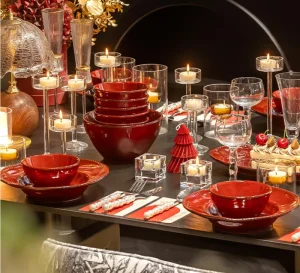 High Quality Ceramic Dinnerware Tableware Set for Wedding Housewarming Chinese New Year Microwave Safe Festive Design Home Gift