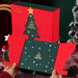 High Quality Christmas Gift Box Thick Double Open Color Printed Gift Packaging Box for Christmas New Year Holiday Activities