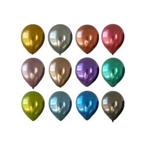 High Quality Christmas Halloween Party Supplies Long Neck Red Black Gold Metallic Chrome Latex Balloon Helium Ballon
