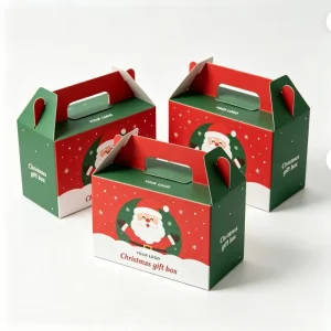 High Quality Christmas Holiday Beverage Package Box Eco friendly Juice Soda Bottle Gift Box Beer Box with Handle