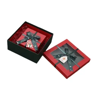 High Quality Custom Christmas Cardboard Paper Box Packaging Gift Boxes with Clear PVC Window for Gift Packing