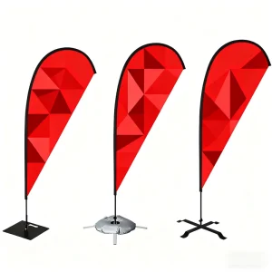 High Quality Custom Cloth Festival Flag Banners Outdoor Advertising Pennants Fiberglass Big Festival Feather Flags Portable
