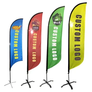 High Quality Custom Flying Banner Custom Double Sided Outdoor Advertising Beach Flag Swooper Teardrop Feather Beach Flags