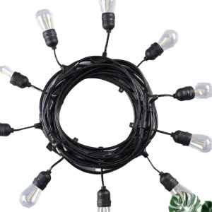 High Quality IP55 Grade PVC LED Solar Outdoor Waterproof Camping Light String for Garden Courtyard Wedding and Party Ambience