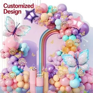 High Quality Luxury Butterfly Themes Durable Latex Inflatable Balloons Party Supplies Decorations Set