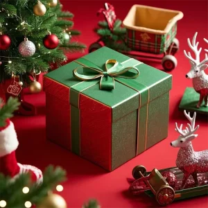 High Quality Portable Christmas Gift Box Factory Direct Printing Embossing Handling for Holiday Packaging