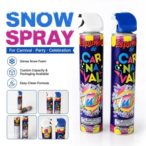 High Quality Realistic Foam Snowflake Spray Flame Retardant Christmas Carnival Party Snow Spray for Celebration