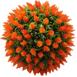 High Simulation Antia UV Plastic Hanging Plant Green Artificial Grass Ball Decor for Indoor Outdoor Home and Hotel