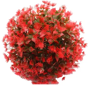 High Simulation Antia-UV Plastic Hanging Plant Green Artificial Grass Ball Decor for Indoor Outdoor Home and Hotel